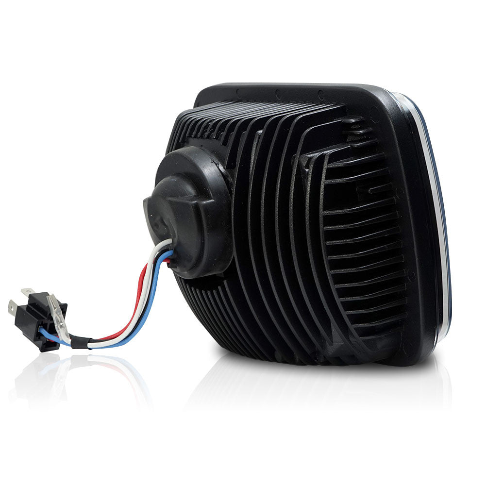 APOLLO LED Black Projector Headlights for XJ and YJ Lighting