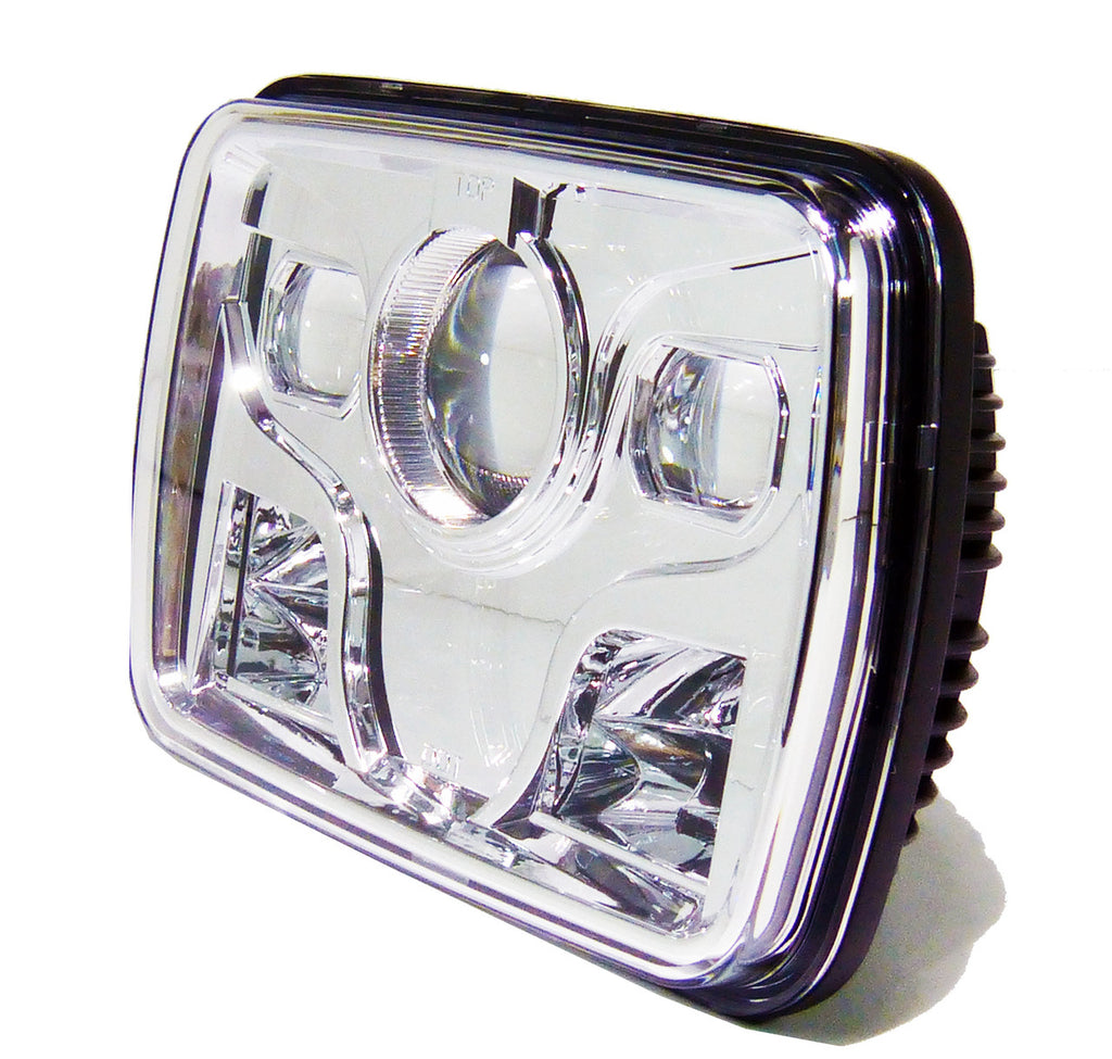 APOLLO LED Chrome Projector Headlights for XJ and YJ Lighting