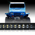 LED Light Bar 288W 50 Inches Bracket Wiring Harness Kit for Wrangler YJ 1987 - 1995 - GENSSI Lighting