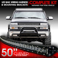 LED Light Bar Curved 288W 50 Inches Bracket Wiring Harness Kit for GMC Sierra Chevy Silverado Trucks 1999-2006 Default Title Lighting