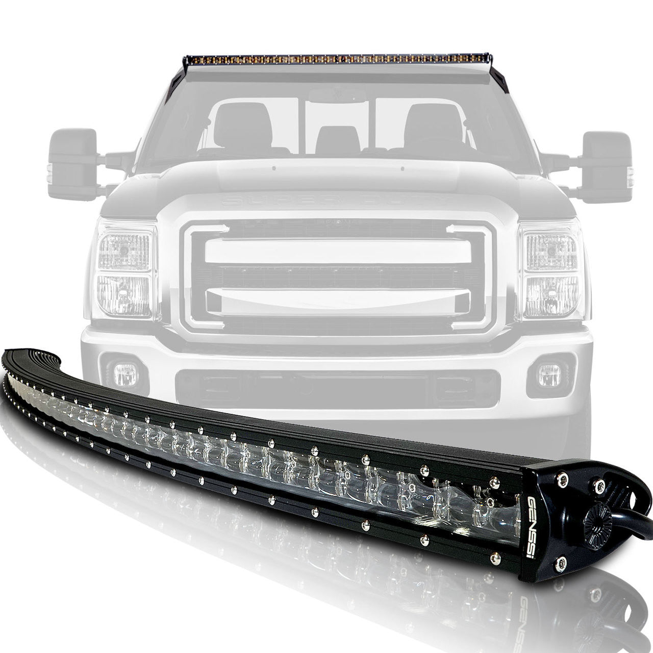 LED Light Bar Curved 288W 50 Inches Bracket Wiring Harness Kit for Ford F250 F350 Superduty 1999-2015 Lighting