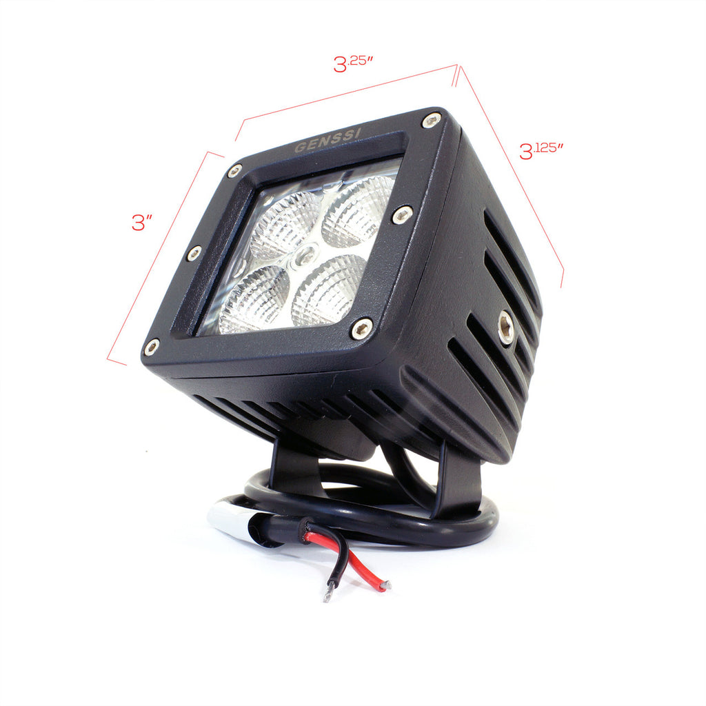 20W Bumper Bar Duely Flood POD LED Light Black Lighting