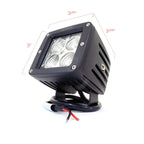 20W Bumper Bar Duely Flood POD LED Light Black - GENSSI Lighting