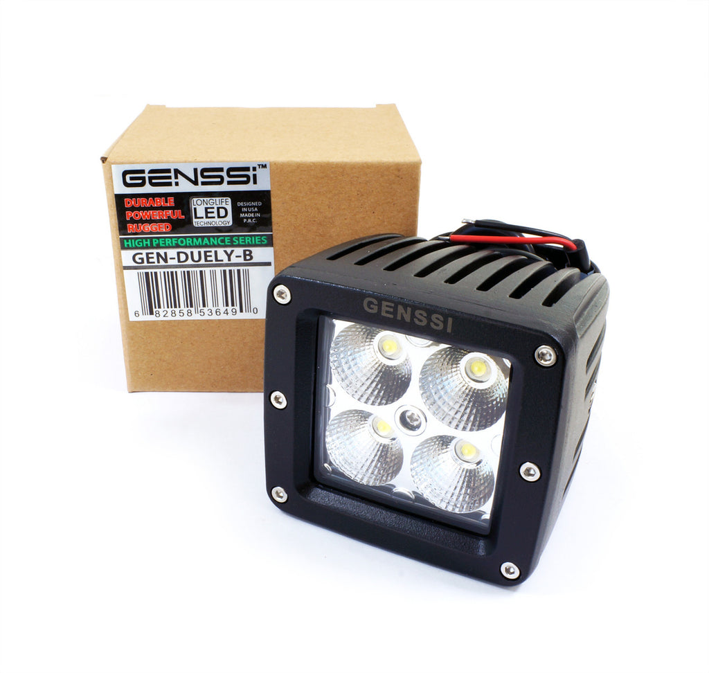 20W Bumper Bar Duely Flood POD LED Light Black Lighting