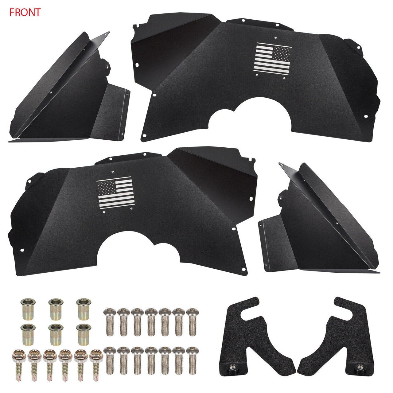 Front and Rear Inner Fender Liners for Jeep Wrangler (2018 - 2023) JL JLU - GENSSI Exterior Part