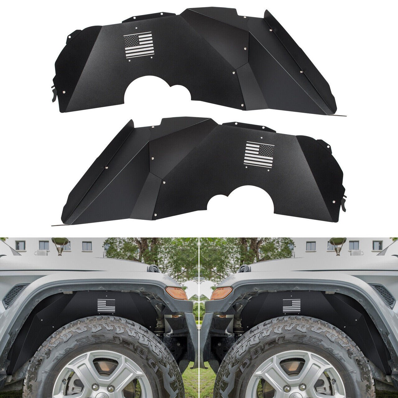 Front and Rear Inner Fender Liners for Jeep Wrangler (2018 - 2023) JL JLU - GENSSI Exterior Part