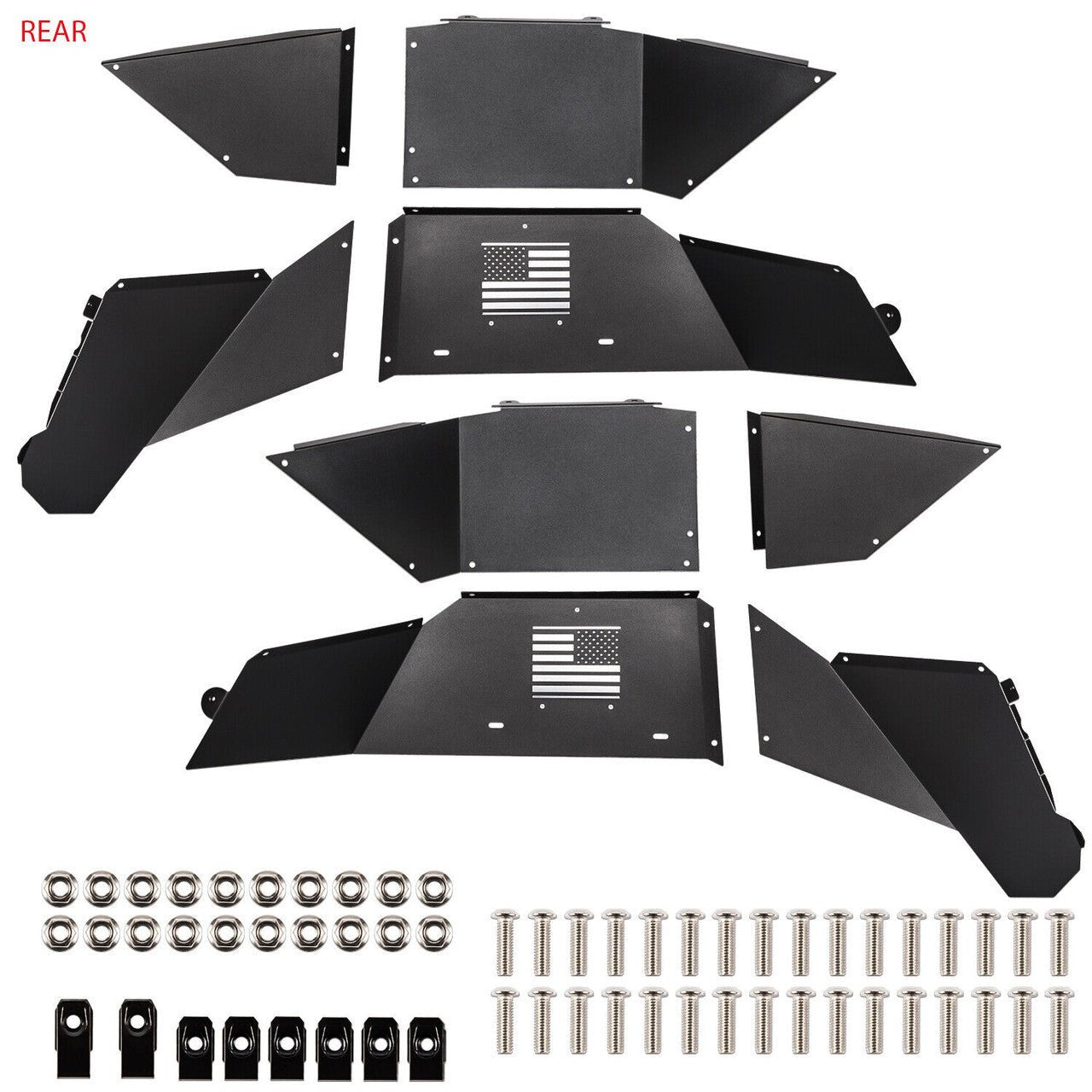 Front and Rear Inner Fender Liners for Jeep Wrangler (2018 - 2023) JL JLU - GENSSI Exterior Part