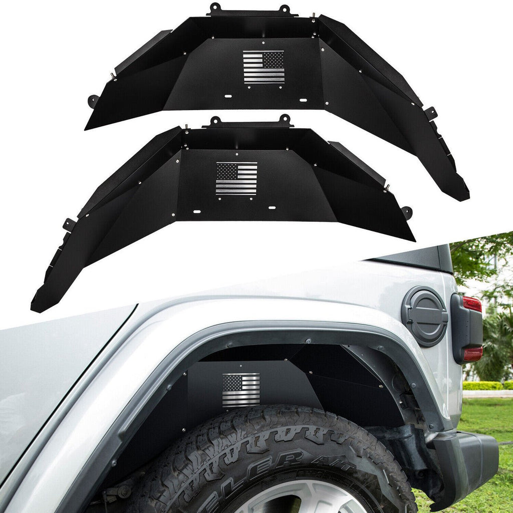 Front and Rear Inner Fender Liners for Jeep Wrangler (2018 - 2023) JL JLU - GENSSI Exterior Part