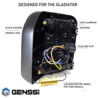 XPE Smoked LED Tail Lights for Gladiator JT 2020 - 2023 - GENSSI Lighting