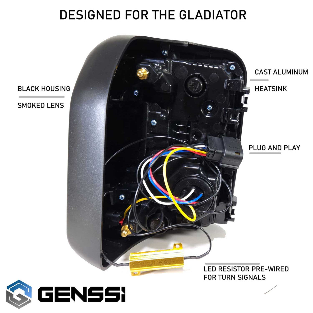 XPE Smoked LED Tail Lights for Gladiator JT 2020-2023 Lighting