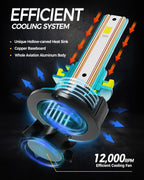 GX8 LED Headlight Conversion Kit 6500K Bulbs 22000LM - GENSSI Lighting