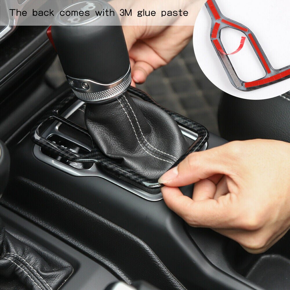 Gear Shift Plate Cover For Jeep Wrangler JL 2018 - 2023 Carbon Fiber - GENSSI Interior Part
