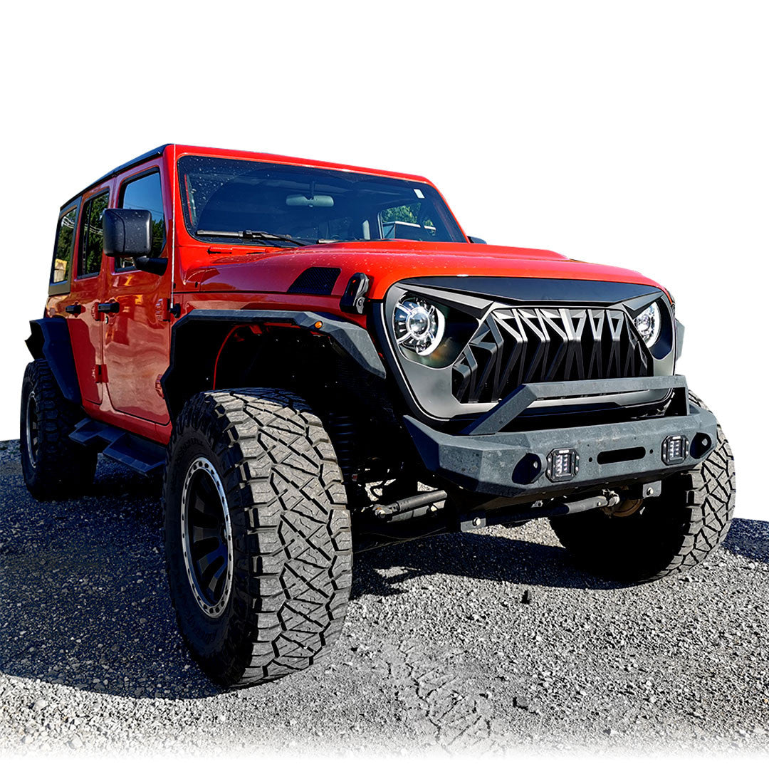 GLADIATOR WARRIOR Front Grille for Jeep Wrangler JL & Gladiator 2018-2023 Glossy Grille