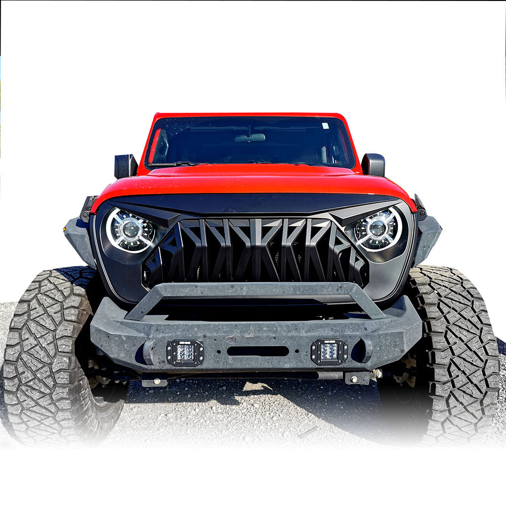 GLADIATOR WARRIOR Front Grille for Jeep Wrangler JL & Gladiator 2018-2023 Glossy Grille