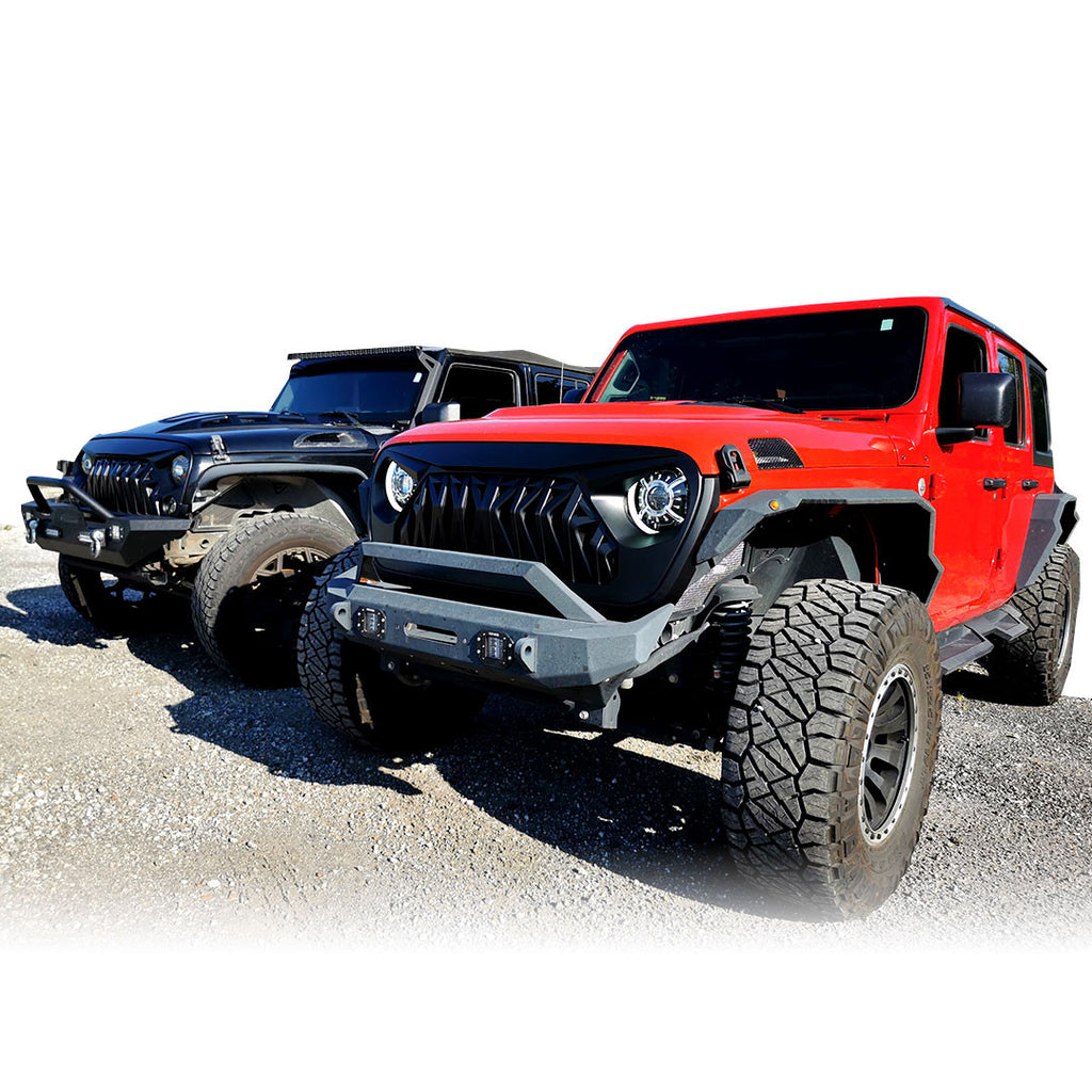 GLADIATOR WARRIOR Front Grille for Jeep Wrangler JL & Gladiator 2018-2023 Glossy Grille