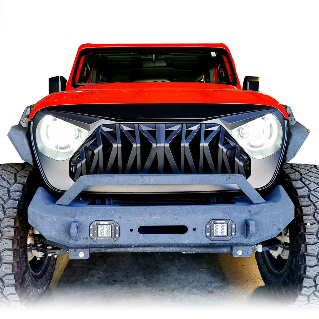 GLADIATOR WARRIOR Front Grille for Jeep Wrangler JL & Gladiator 2018-2023 Glossy Grille