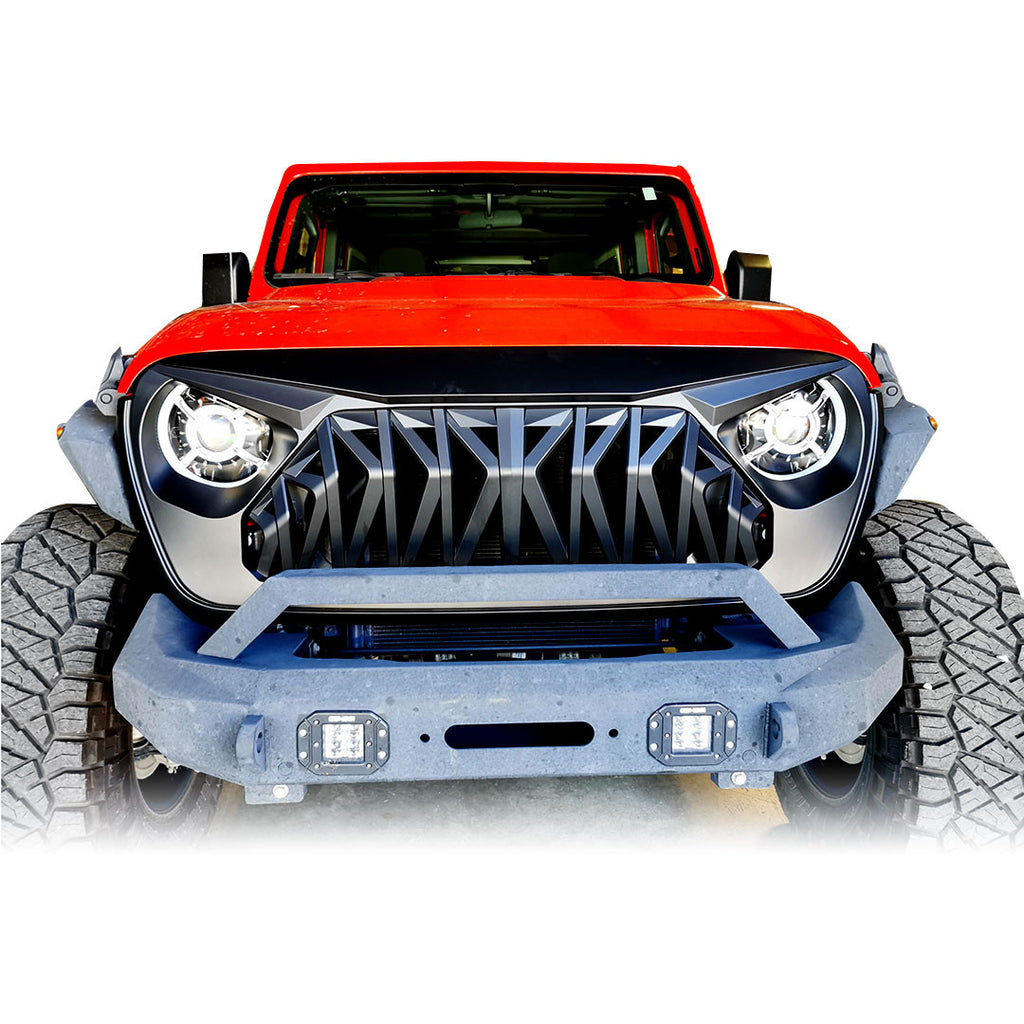 GLADIATOR WARRIOR Front Grille for Jeep Wrangler JL & Gladiator 2018-2023 Glossy Grille