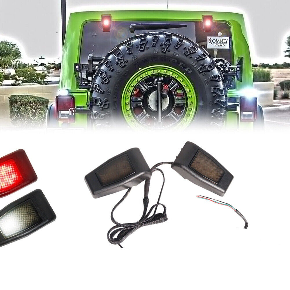 Tailgate Rear Window Glass Hinge LED Light For Jeep Wrangler JK (2007-2017) Lighting