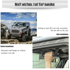 Grab Handles Front and Rear for Jeep Wrangler JL (2018 - 2020) Black - GENSSI Interior Part