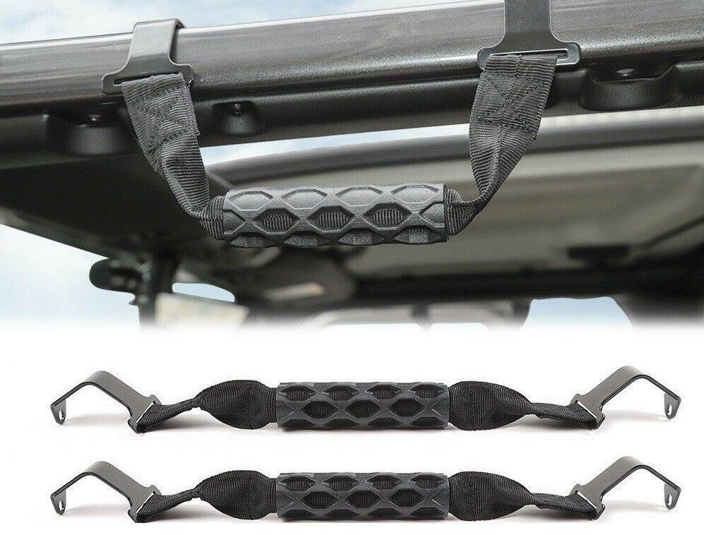 Grab Handles Front and Rear for Jeep Wrangler JL (2018 - 2020) Black - GENSSI Interior Part