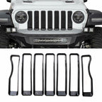 Front Grille Inserts Covers Grill Trim for Jeep Wrangler JL Sport 2018 - 2023 - GENSSI Grille