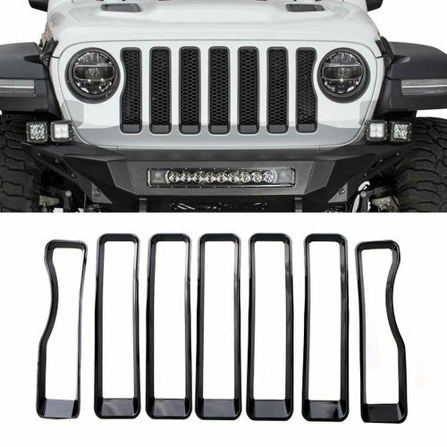 Front Grille Inserts Covers Grill Trim for Jeep Wrangler JL Sport 2018-2023 Default Title Grille