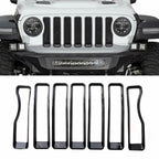 Front Grille Inserts Covers Grill Trim for Jeep Wrangler JL Sport 2018 - 2023 - GENSSI Grille
