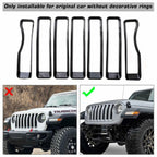 Front Grille Inserts Covers Grill Trim for Jeep Wrangler JL Sport 2018 - 2023 - GENSSI Grille