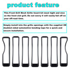 Front Grille Inserts Covers Grill Trim for Jeep Wrangler JL Sport 2018 - 2023 - GENSSI Grille