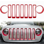 Front Grille Inserts & Headlight cover for Jeep Wrangler JL/ Sport 2018 - 2023 - GENSSI Grille