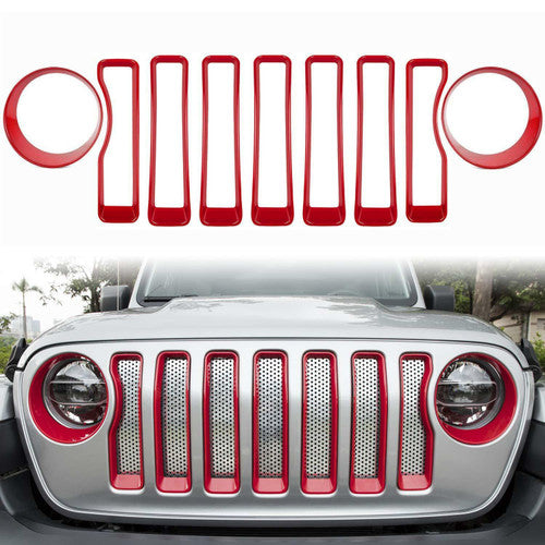 Front Grille Inserts & Headlight cover for Jeep Wrangler JL/ Sport 2018-2023 Default Title Grille