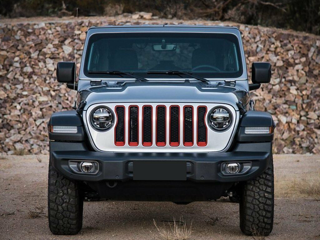Front Grille Inserts & Headlight cover for Jeep Wrangler JL/ Sport 2018-2023 Grille