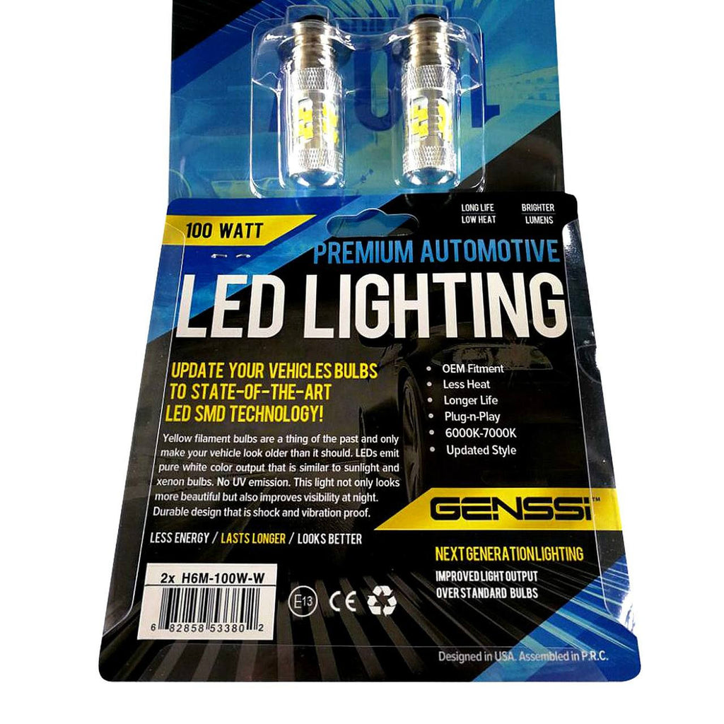 H6M 70023 100W LED Headlight Bulbs (2 Pack) Lighting