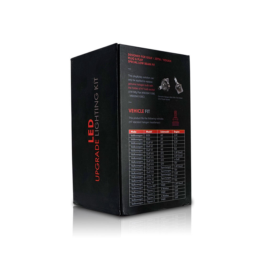 LED Conversion Kit Perfect Fitment No Adapter Need For VW Golf MK6 MK7 Jetta H7 Lighting