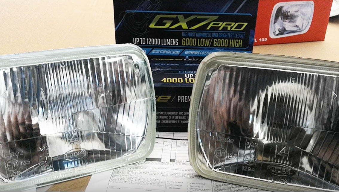 7X6 H6014 H6052 H6054 Seal-Beam type Replacement Glass Headlights (2 Pack) Lighting