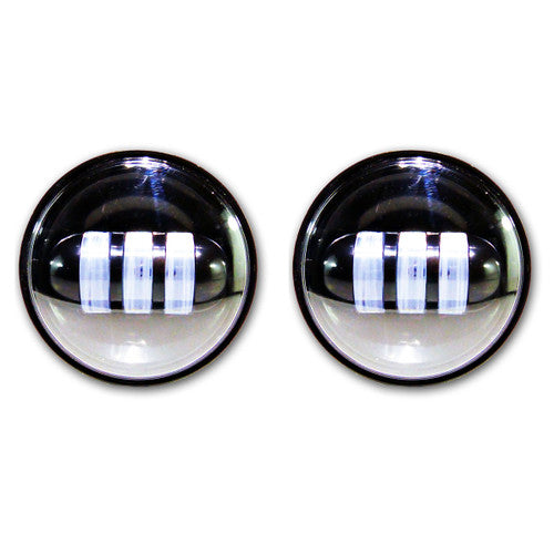 GENSSI 4-1/2" Black LED Auxiliary Spot Fog Passing Light Lamp For Harley Motorcycle Default Title Lighting