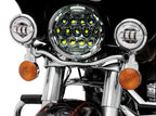 7 Inch Honeycomb Array Chrome LED Motorcycle Headlight - GENSSI Lighting
