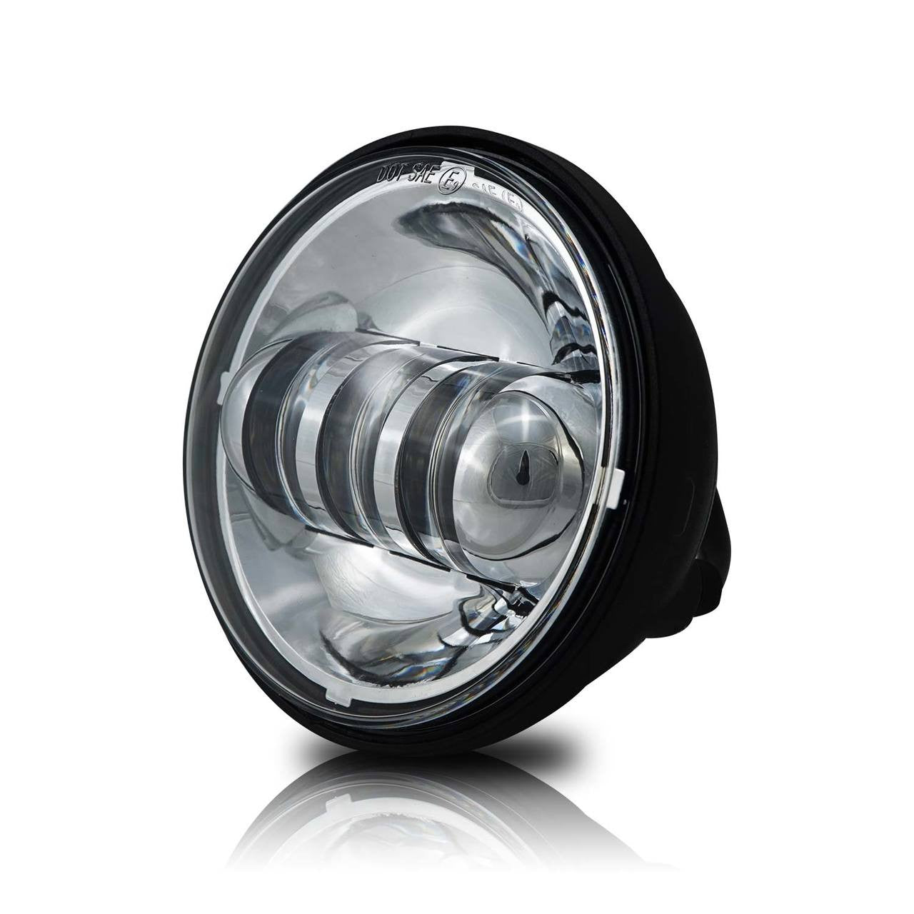 4-1/2" Chrome LED Auxiliary Spot Fog Passing Light Lamp For Harley Motorcycle Lighting