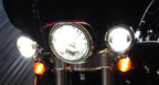 GENSSI 4-1/2" Black LED Auxiliary Spot Fog Passing Light Lamp For Harley Motorcycle Lighting