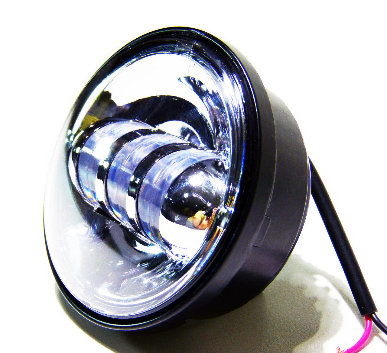 4-1/2" Chrome LED Auxiliary Spot Fog Passing Light Lamp For Harley Motorcycle Lighting