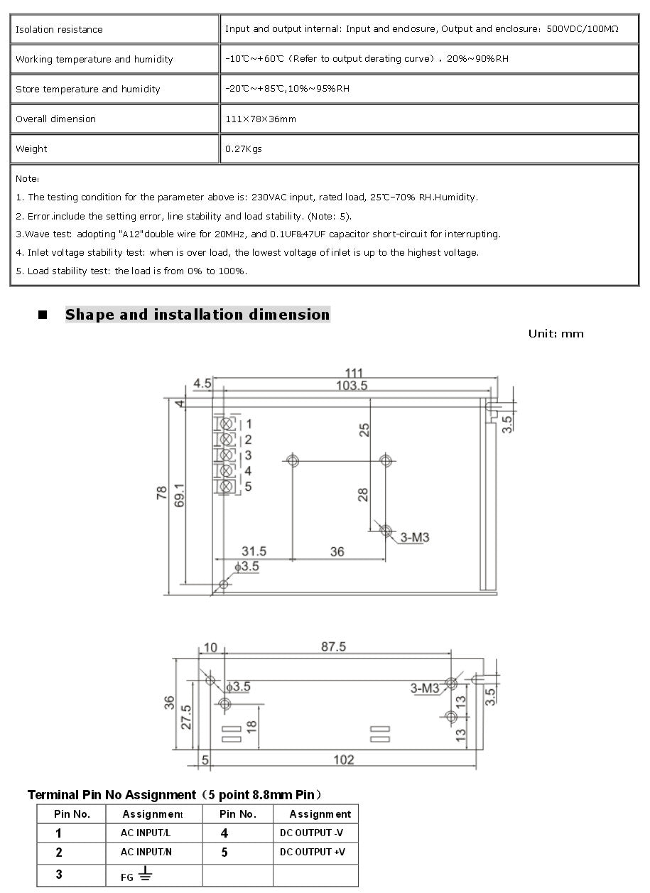 12V 60W Power Supply Regulated Switching Electrical