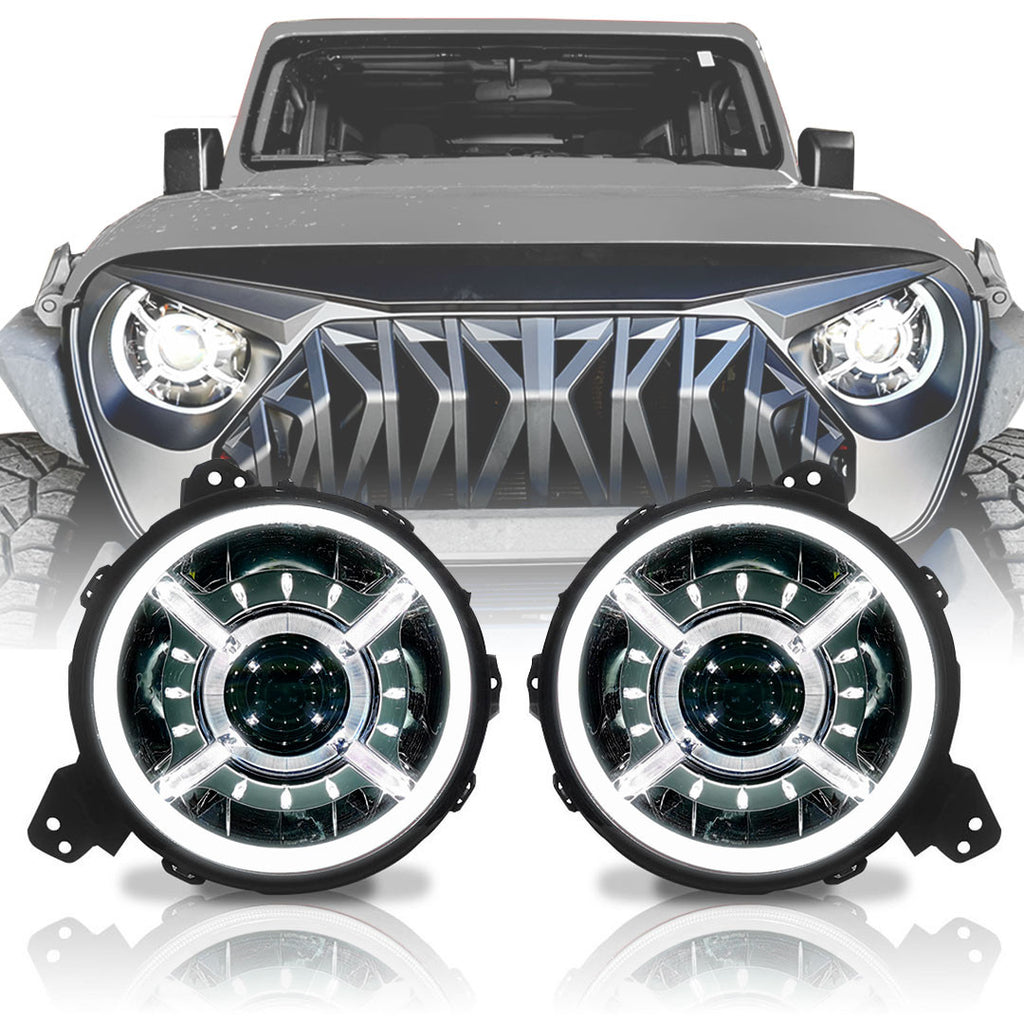 Cyclone HALO LED Headlights for Wrangler JL & Gladiator 2018-2023 Lighting