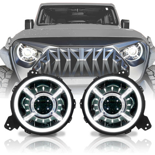 Cyclone HALO LED Headlights for Wrangler JL & Gladiator 2018-2023 Default Title Lighting