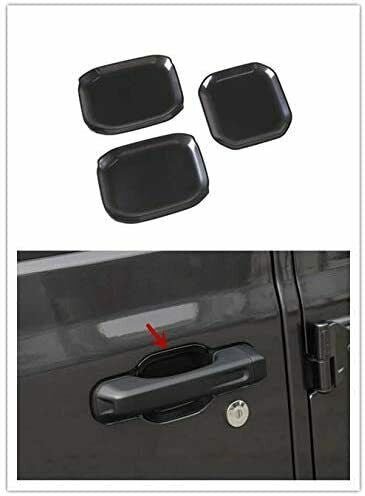 Door Handle Bowl Recess Guard Trim Cover Exterior Kit for Jeep Wrangler JL 2018 - 2023 - GENSSI Exterior Part