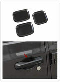 Door Handle Bowl Recess Guard Trim Cover Exterior Kit for Jeep Wrangler JL 2018 - 2023 - GENSSI Exterior Part