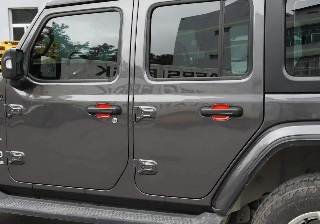 Door Handle Bowl Recess Guard Trim Cover Exterior Kit for Jeep Wrangler JL 2018 - 2023 - GENSSI Exterior Part