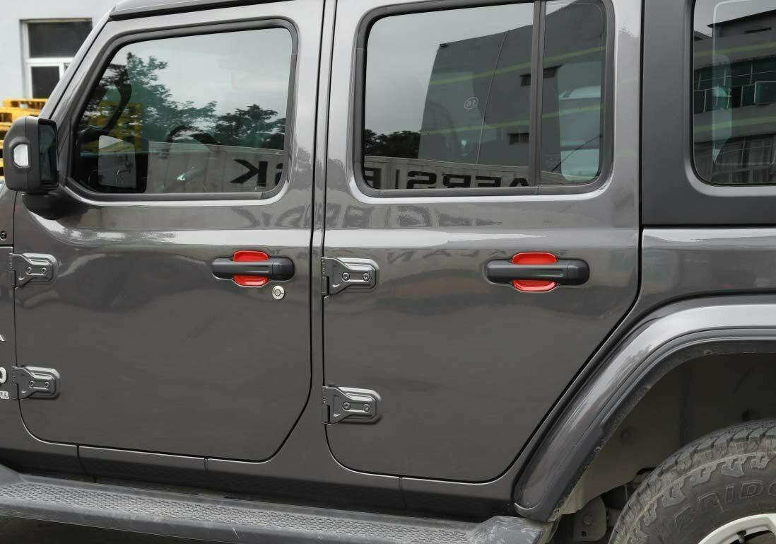 Door Handle Bowl Recess Guard Trim Cover Exterior Kit for Jeep Wrangler JL 2018 - 2023 - GENSSI Exterior Part