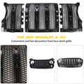 Honeycomb Grille Inserts for Jeep Wrangler JL 2018-2023 Black Default Title Grille