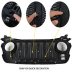 Honeycomb Grille Inserts for Jeep Wrangler JL 2018 - 2023 Black - GENSSI Grille