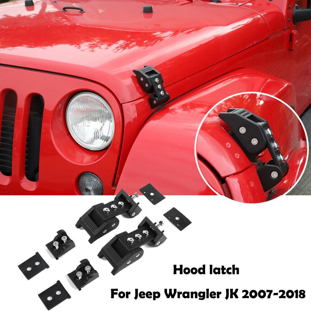 Hood Latch For Jeep Wrangler JK JL Unlimited (2007 - 2017) Black - GENSSI Exterior Part